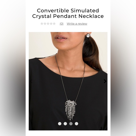 Chicos ‘Crystal’ Convertible Pendant and Earrings - Picture 2 of 9